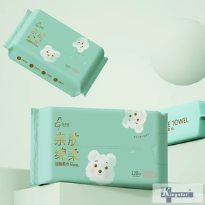 Salviette detergenti per il viso, 120 pezzi, trama piatta, 200x180 mm